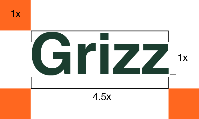 GRIZZ wordmark spacing and baseline alignment
